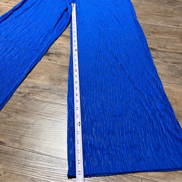Jordan Taylor Royal Blue Beachwear Pants Pull-over Sheer Swim Bottom Cover-up L - Picture 6 of 10